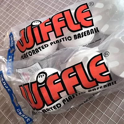 New Sealed Wiffle Balls 2 Packs Of 3 Plastic Perforated Baseballs Made In USA • $14.99