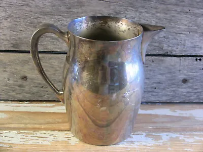 Vintage Mid Century Silverplate Water Pitcher Vase EPCA Bristol Silver Decor 60s • $68.83