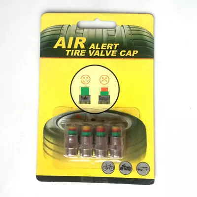 4PCS Auto Car Motorcycle Vehicle Air Alert Tire Valve Cap 2.4bar 34PSI  • $9.90