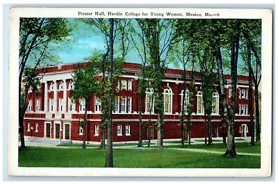 C1920 Presser Hall Hardin College Young Women Exterior Mexico Missouri Postcard • $14.98