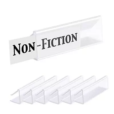 Pack Of 25 – Clear Plastic Shelf Label Holder Wood Sign And Clear  • $18.29