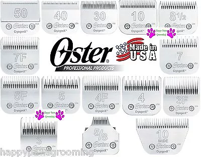 Genuine OSTER A5 Cryogen X Blade*Fit A6Andis AGCWahl KM Clippers*Pet Grooming • $36.99
