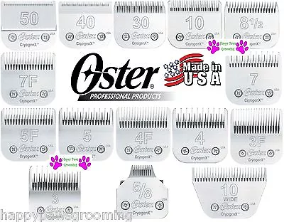 GENUINE OSTER Cryogen-X A5 Clipper Blade*16 SIZES*Fit A6Many AndisWahl Clipper • $45.99