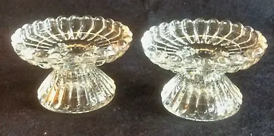 Vintage Glass Crystal Taper Candlestick Holders Table Home Decor • $11.99