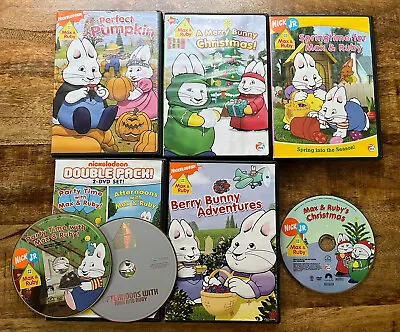 Max And Ruby - Max & Ruby Kids Nick Jr Lot Of 7 DVD's Christmas Pumpkin Bunny Ad • $13.99