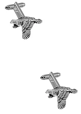 Quail Bird Pewter Emblem Cufflinks Jewellery Smart Suit Animal CodeB18 • $16.41