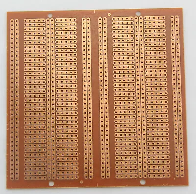 2pc Proto Perf Circuit Board PCB 5er Double Breadboard Layout FR2 10x10cm • $3.49