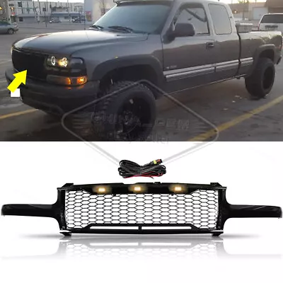 Front Bumper Grille For 1999-2002 Silverado 1500 /2000-2006 Tahoe Grill W/Lights • $135.50