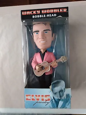 Elvis Presley Bobble Head Wacky Wobbler Funko Pink Jacket Guitar Figure  • $38