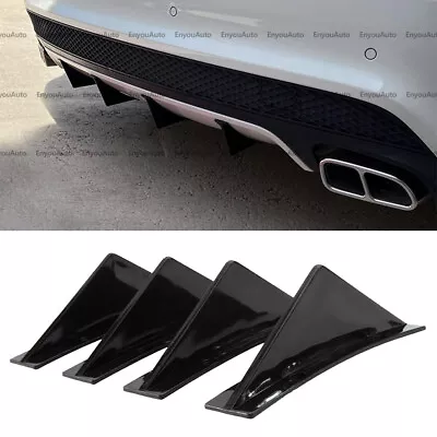 For Hyundai Sonata Rear Bumper Lip Splitter Shark Fin Diffuser Glossy Black • $8.54