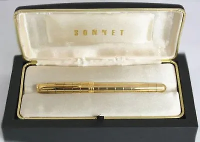 Parker Sonnet Crocodile Vermeil Fountain Pen 18Kt Gold Med Pt New In Box • $319