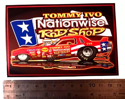 Tommy Ivo Nationwise ROD SHOP NHRA Racing 1976 Dodge Color Banner Sticker Decal • $6