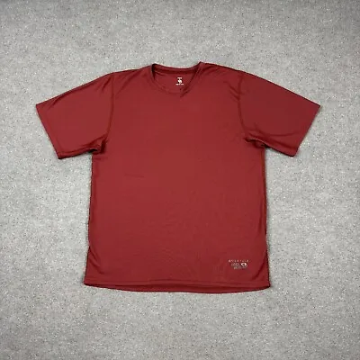 Mountain Hardwear Shirt Mens Size L Large Red Short Sleeve Performance Adults • $11.66