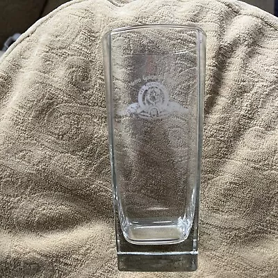 MGM Engraved Etched Drinking Glass - Metro Goldwyn Mayer Lion Roar Logo • $7.99