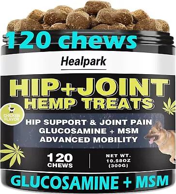 Hemp Hip And Joint Supplement For Dogs - Glucosamine For Dogs - Chondroitin Hem • $50.49