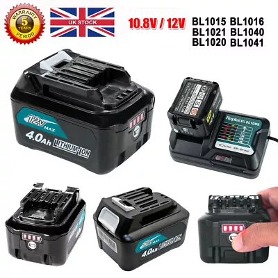 Makita 10.8V 12V 4.0A Li-Ion Battery BL1040 BL1041B BL1015 BL1016 BL1020 BL1021 • £17.90