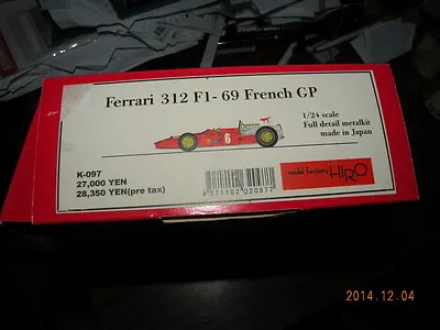 Model Factory Hiro Mfh 1/24 Ferrari 312 F1 69' France Gp Super Kit K097 • $249.99