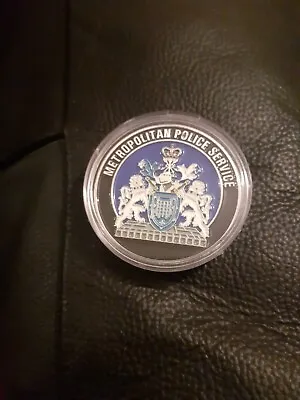 Double Sided Uk London  Challenge Coin Crest Metropolitan Police Service Sealed • £8.50