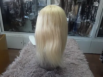 12inches Peruvian Glueless Full Lace Wig 150% Density Straight Pure Blonde 613# • £289