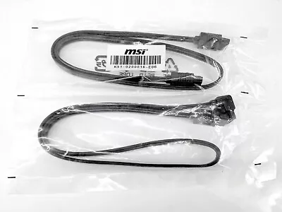 $12 • Buy 4 X MSI SATA 3 III 3.0 Data Cable 6Gbps For HDD SSD With Angle And Lead Clip