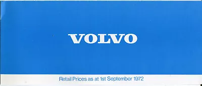 Volvo 144 145 164 1800ES UK Prices & Options September 1972 • $12.42