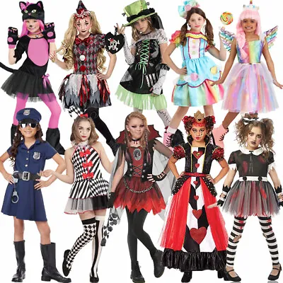 Girls Scary Halloween World Book Day Kids Teen Fancy Dress Full Outfit Costume • £15.99