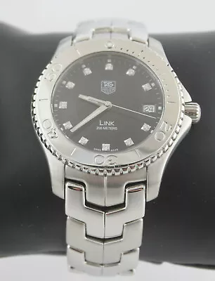 Tag Heuer LINK Men's Black Diamond Dial Stainless Steel Watch WJ1113.BA0575 • $1195