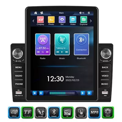 Double 2 Din Car Stereo Radio Touch Screen Player Carplay Mirror Link Bluetooth • $134.90