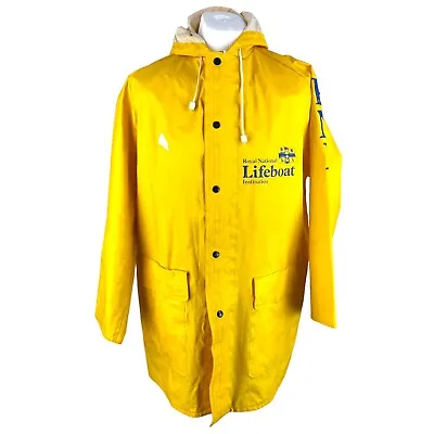 RNLI Lifeboat Large Yellow Vintage Jacket 70s Seaside Collectable Hooded • £300
