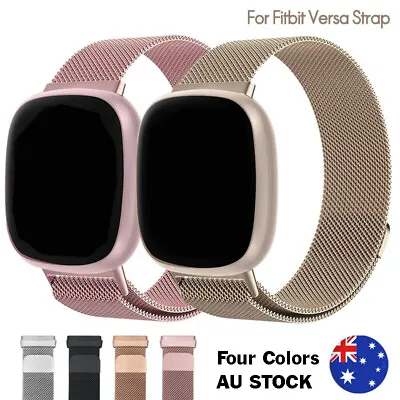 For Fitbit Versa 4 3 2 Sense Watch Band Strap Sports Metal Wristband Replacement • $10.99