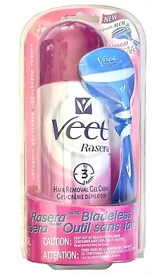 VEET Rasera Bladeless Hair Removal Kit - Gel Cream 5.1 Oz & Strip W/ Aloe • $16.16