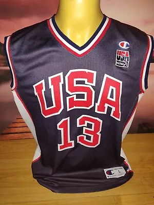 £69 • Buy Tim Duncan USA Dream Team Basketball Jersey NBA Champion Large
