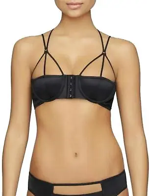 Coco De Mer Sylph Half Cup Bra SYL-001-01 New Womens Sexy Bras Black • £58.50