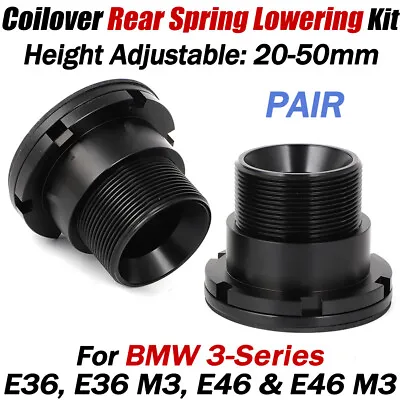 Coilover Adjustable Spring Perches Rear Lowering Kit For BMW 3 Series E36 E46 M3 • $79.99