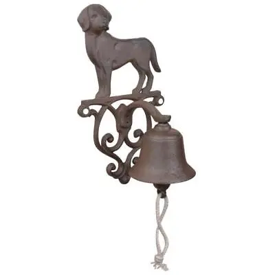 £16.99 • Buy Cast Iron Door Bell Dog Garden Ornament Front Gate Pull Cord Knocker Traditional