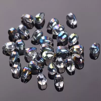 £2.22 • Buy 20pcs 9x6mm Small Teardrop Shape Crystal Glass Loose Beads Top Drilled Pendants