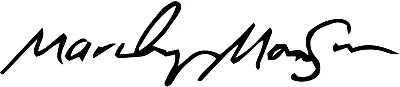 Marilyn Manson Signature Autograph VINYL DECAL Musician Antichrist Superstar • $3.59
