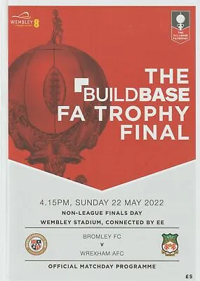 £4.99 • Buy FA Trophy & Vase Final 2022 Wrexham V Bromley & Littlehampton V Newport Pagnell