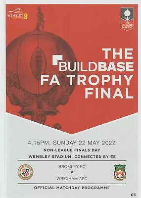 £3.99 • Buy FA Trophy & Vase Final 2022 Wrexham V Bromley & Littlehampton V Newport Pagnell