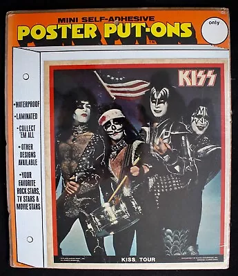 KISS - 1976 TOUR MINI SELF ADHESIVE POSTER PUT-ON STICKER - Aucion Mgmt - Sealed • $39.99