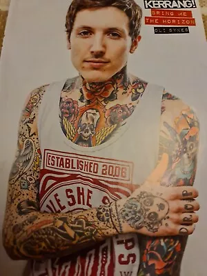 Oli Sykes Bring Me The Horizon  / Pierce The Veil A4 Poster Kerrang Magazine Uk  • £7.49