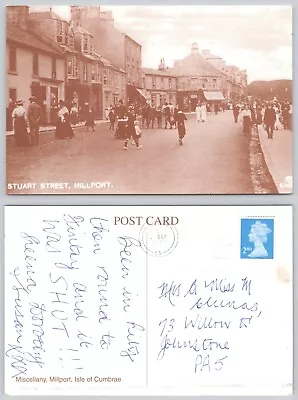 C27362 Stuart Street REPRO Millport Ayrshire Scotland  Postcard 2001 Stamp • £0.99