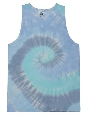 Blue Lagoon Tie Dye Tank Tops Sleeveless T-Shirt Adult S M L XL 2XL 3XL Cotton  • $14.35