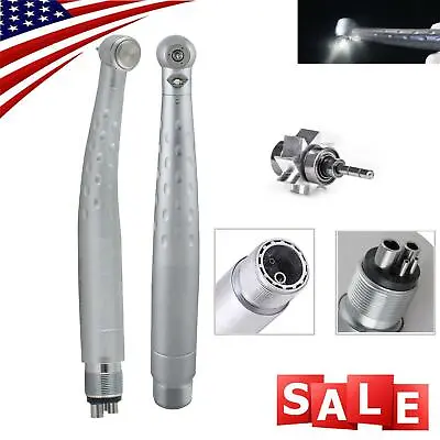 Dental Push Fast High Speed LED Handpiece Ceramic Turbine 4/2 Hole Air Turbine • $11.99