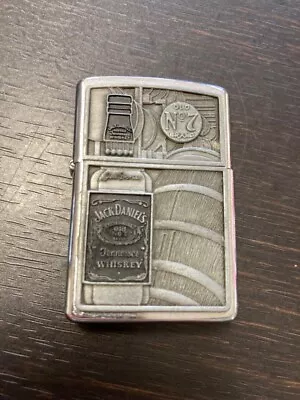 Zippo 2006 Jack Daniels Tennessee Whiskey Old No. 7 Silver Color Oil Lighter • $155.58