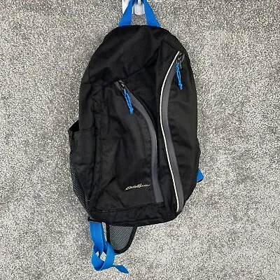 Eddie Bauer Black Crossbody Bag Unisex Blue Accents • $12.74