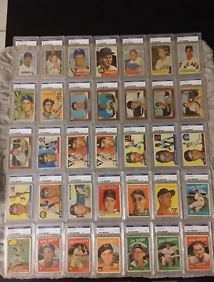 Vintage Graded Lot 35 Cards 1951 Bowman / 1953 Topps / 1954 Bowman / 1955 Topps • $259.95