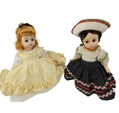 Lot Of 2 Vintage 8  Madame Alexander Dolls - Kins Amy & Mexico - No Box • $18