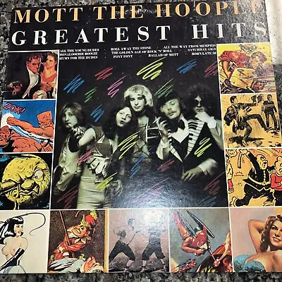 MOTT THE HOOPLE GREATEST HITS 1976 Vinyl LP Columbia PC-34368 VG+ To EX • $5