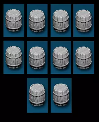 Roleplay 25mm 28mm Scenery D&D Wargame - Barrels X 10 • £5.50